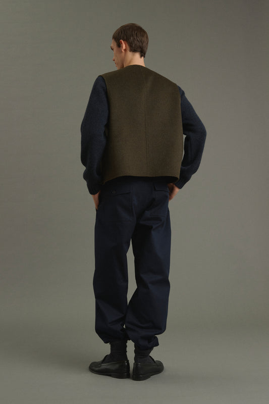 Jacket Romain - Heathered Khaki - Double-Faced - Men