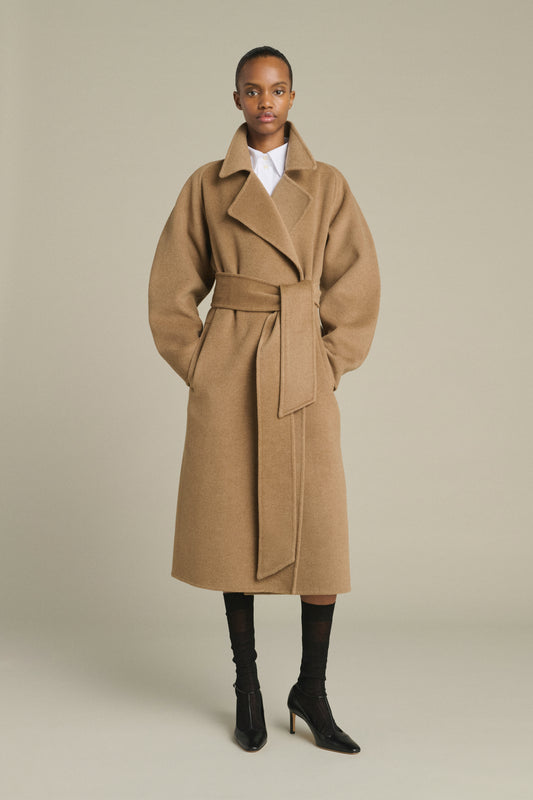 Harvard coat - Camel Marl - Wool - Women