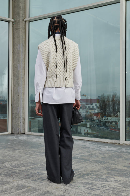 TROUSERS VIVIAN DARK MARL GREY