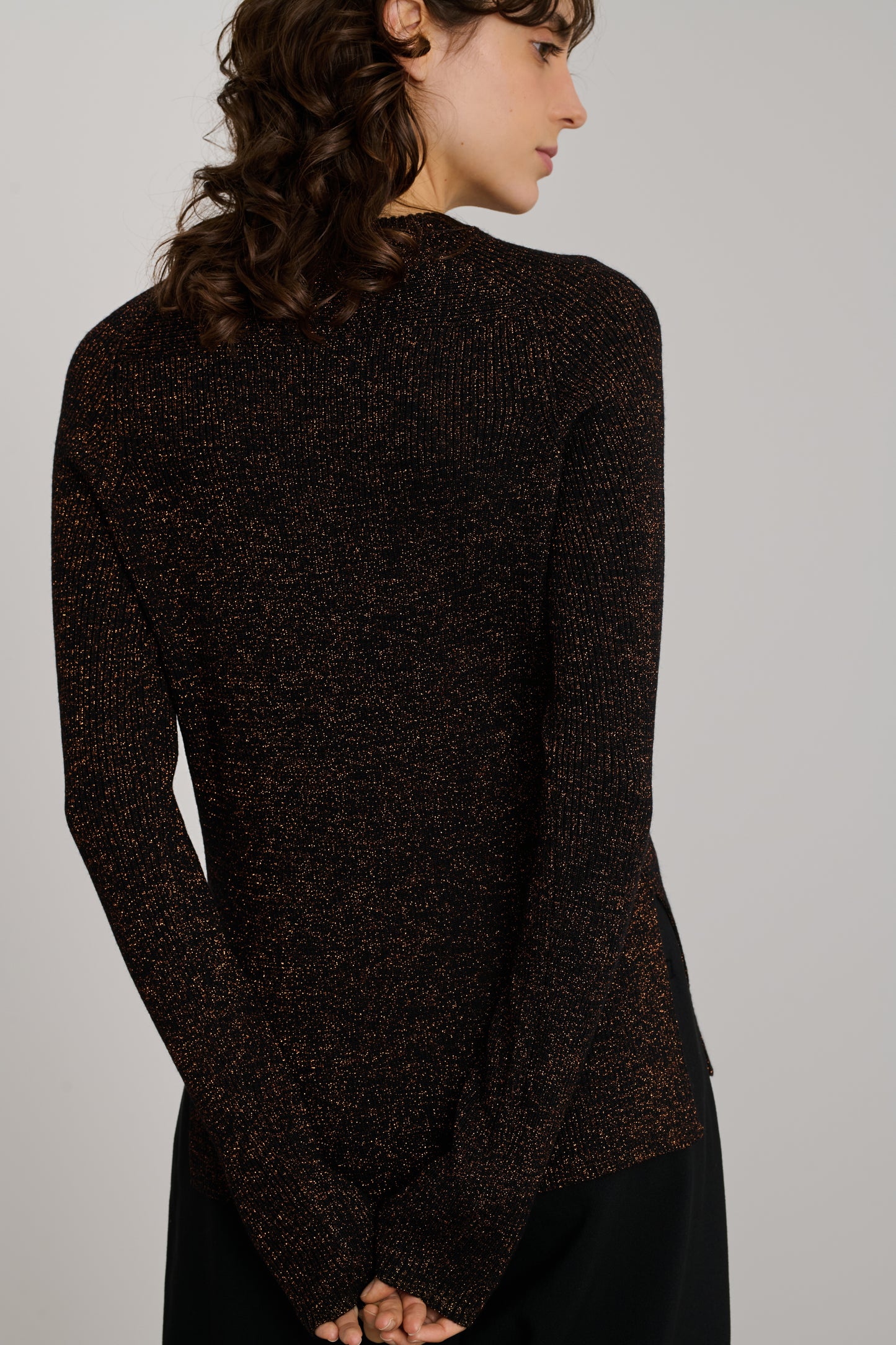 Verona pullover - Black/Caramel - Women