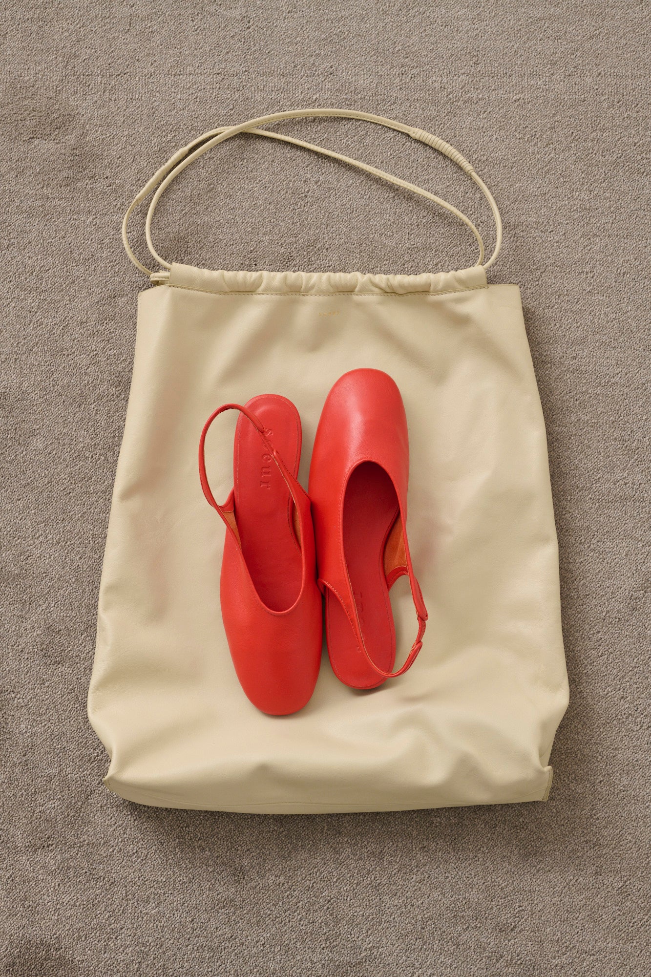 Slingbacks Emmett - Rouge - Cuir - Femme