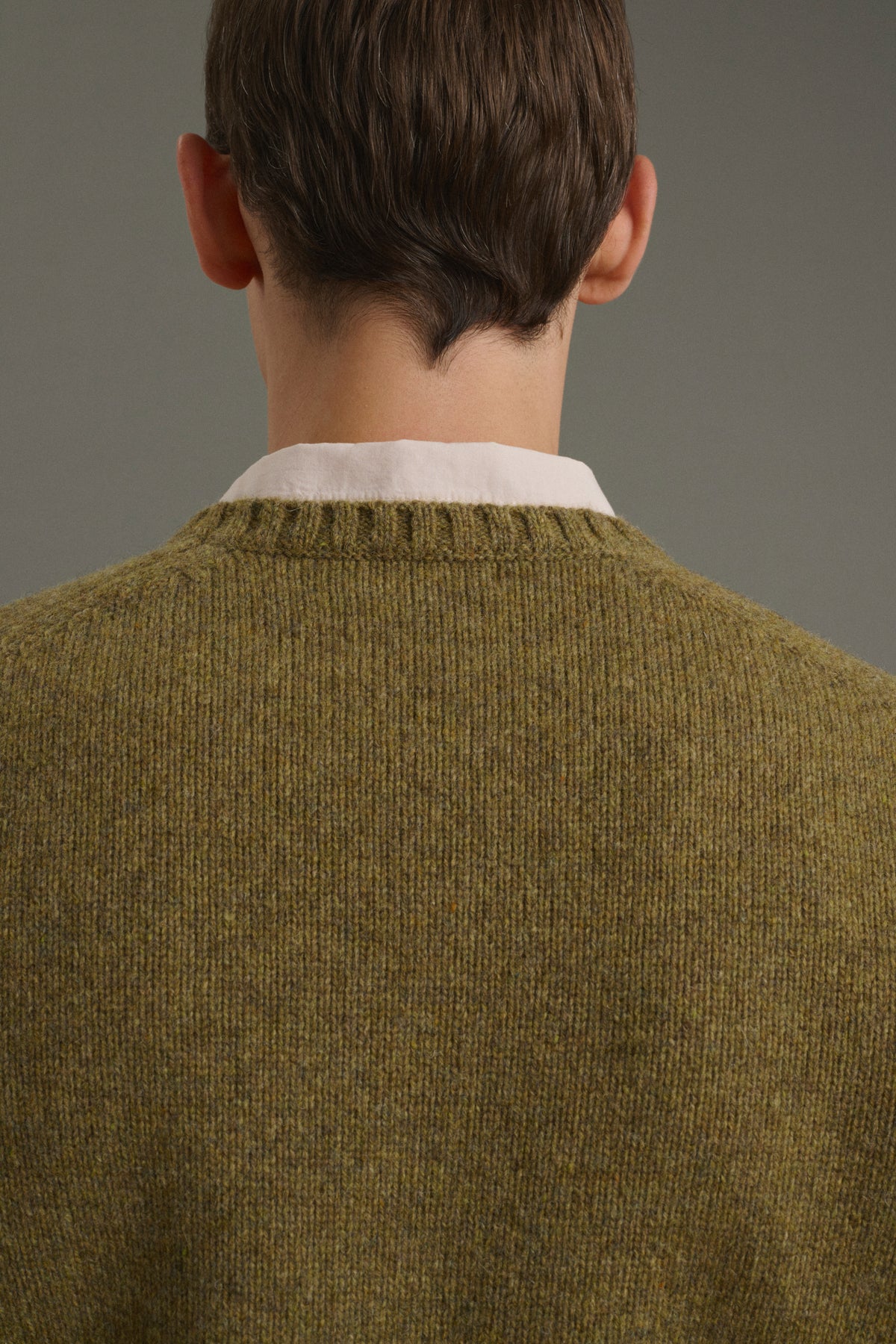 Pullover Isamu - Heathered Khaki - Wool - Men