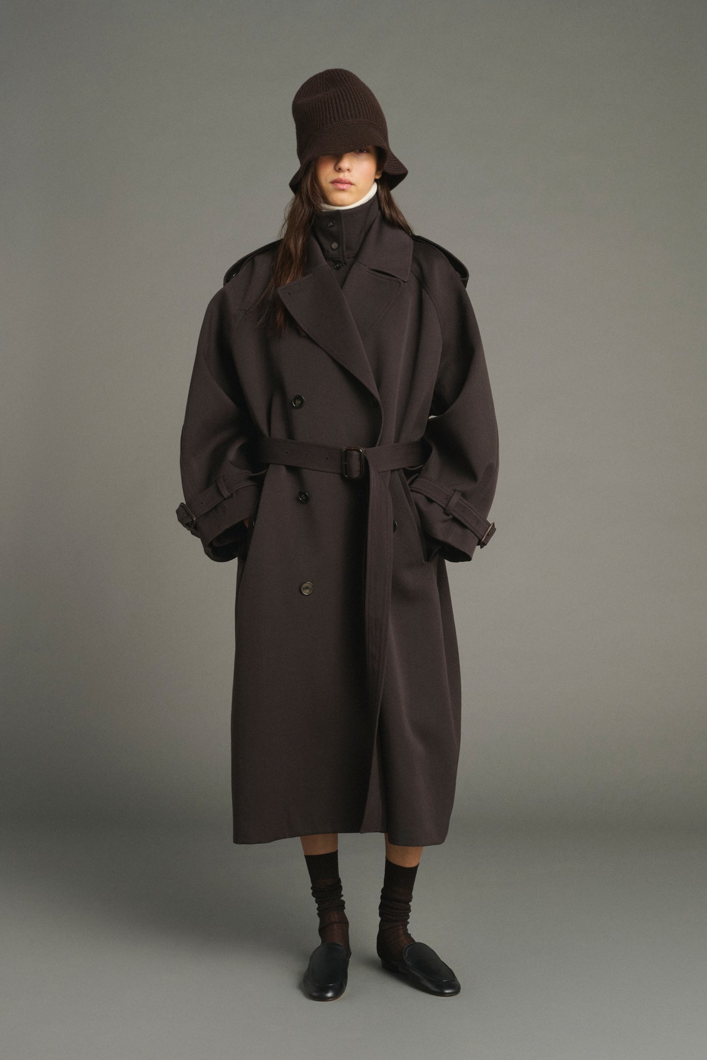 Lazare Coat - Ebony - Wool - Women