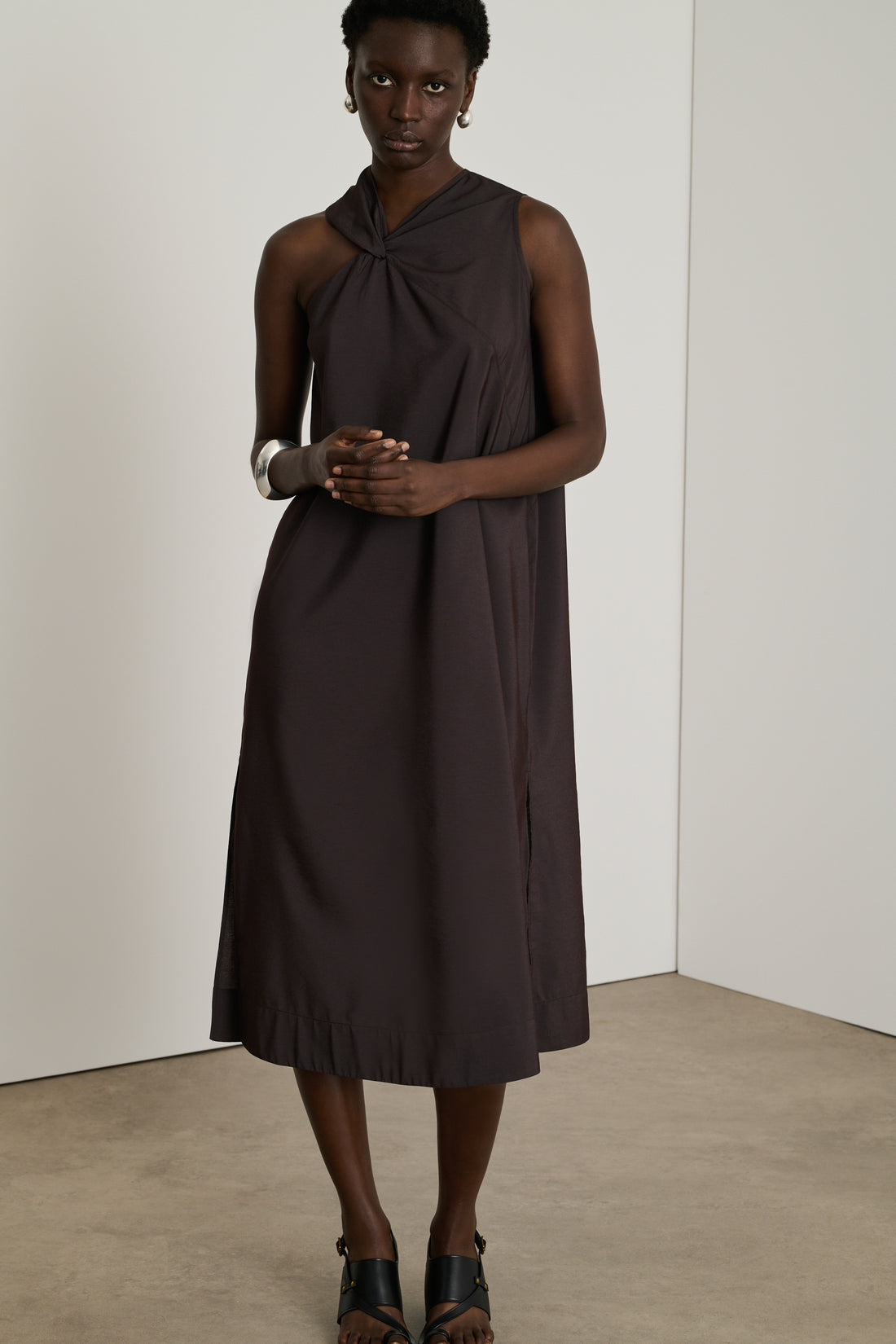 Robe Emna - Marron Foncé - Femme