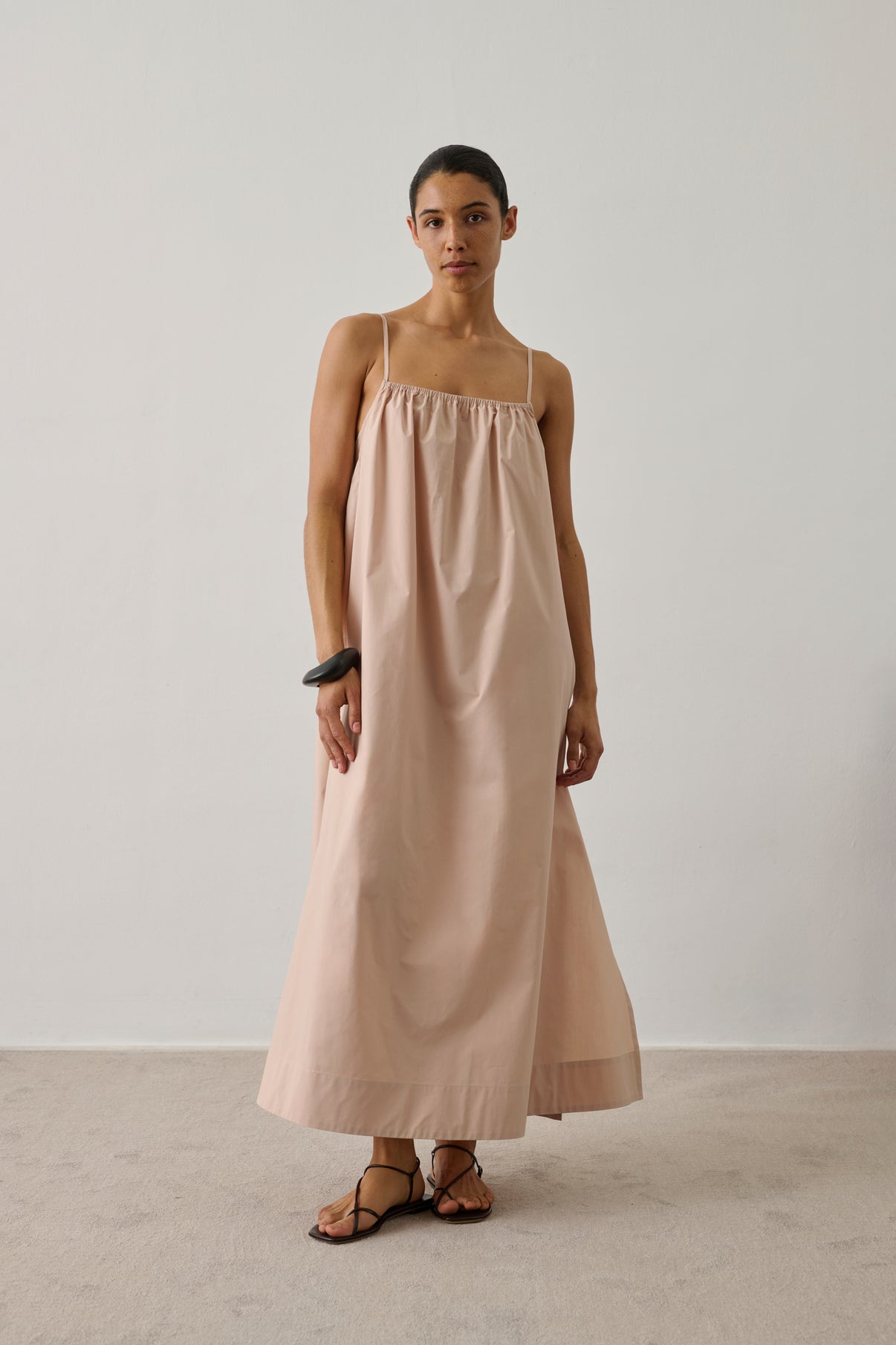 Heidi dress - Blush Pink - Cotton - Women vue 3