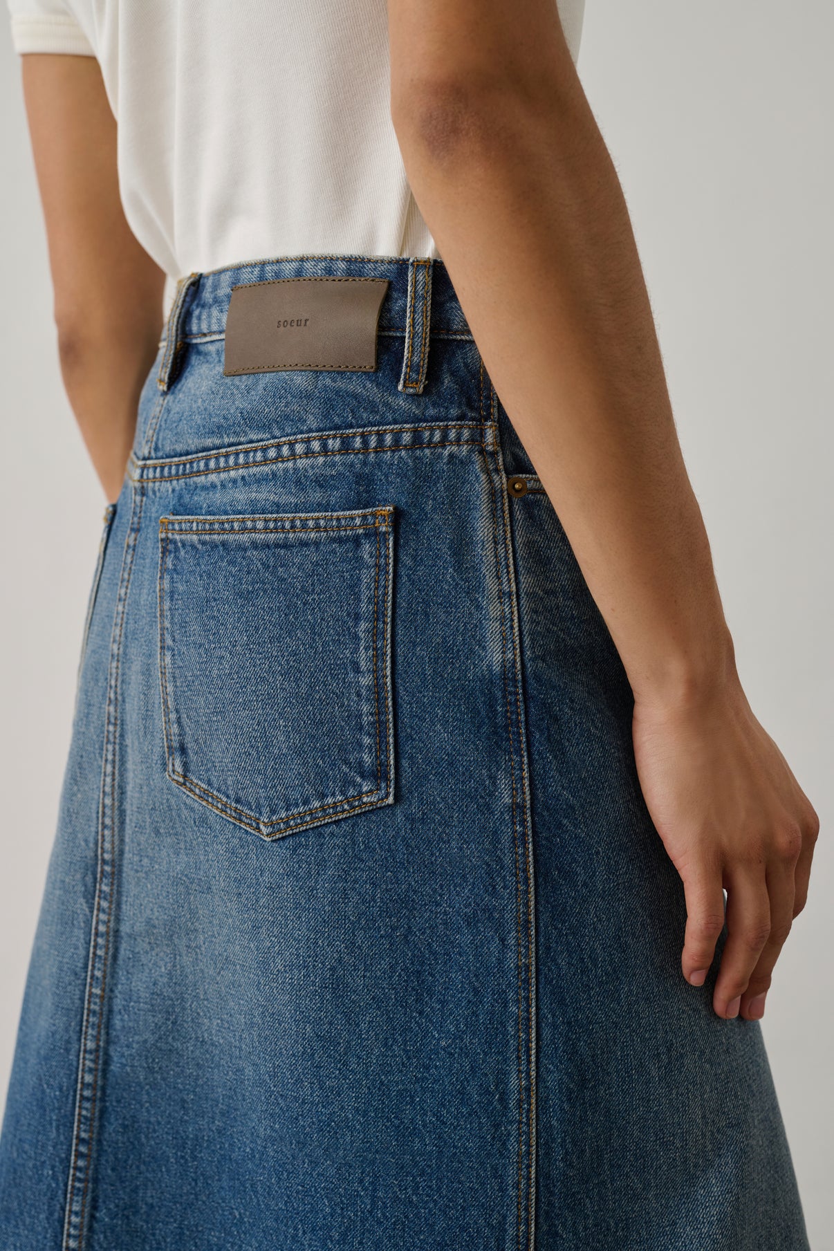 Halo Skirt - Blue - Cotton - Women vue 4