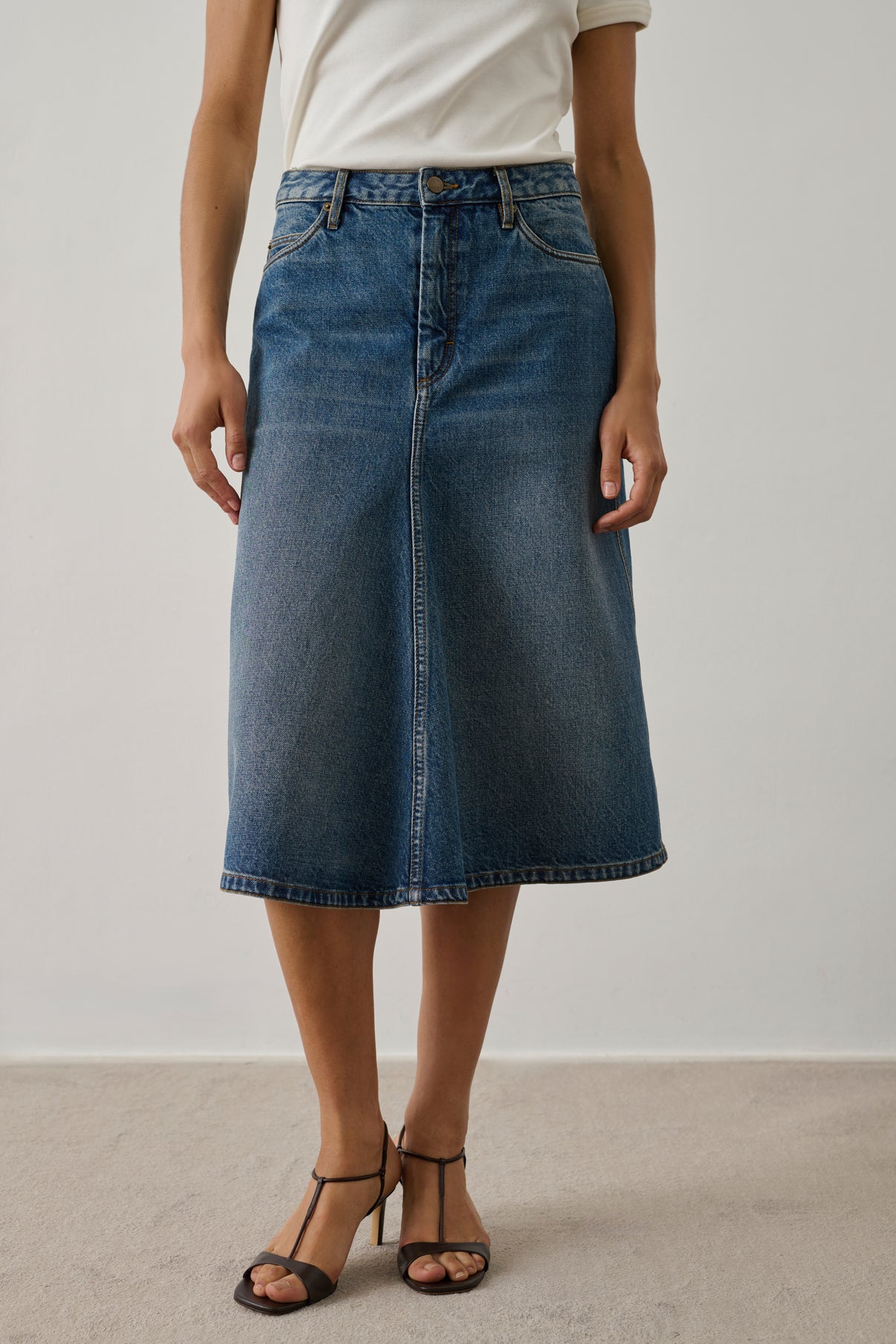 Halo Skirt - Blue - Cotton - Women vue 3