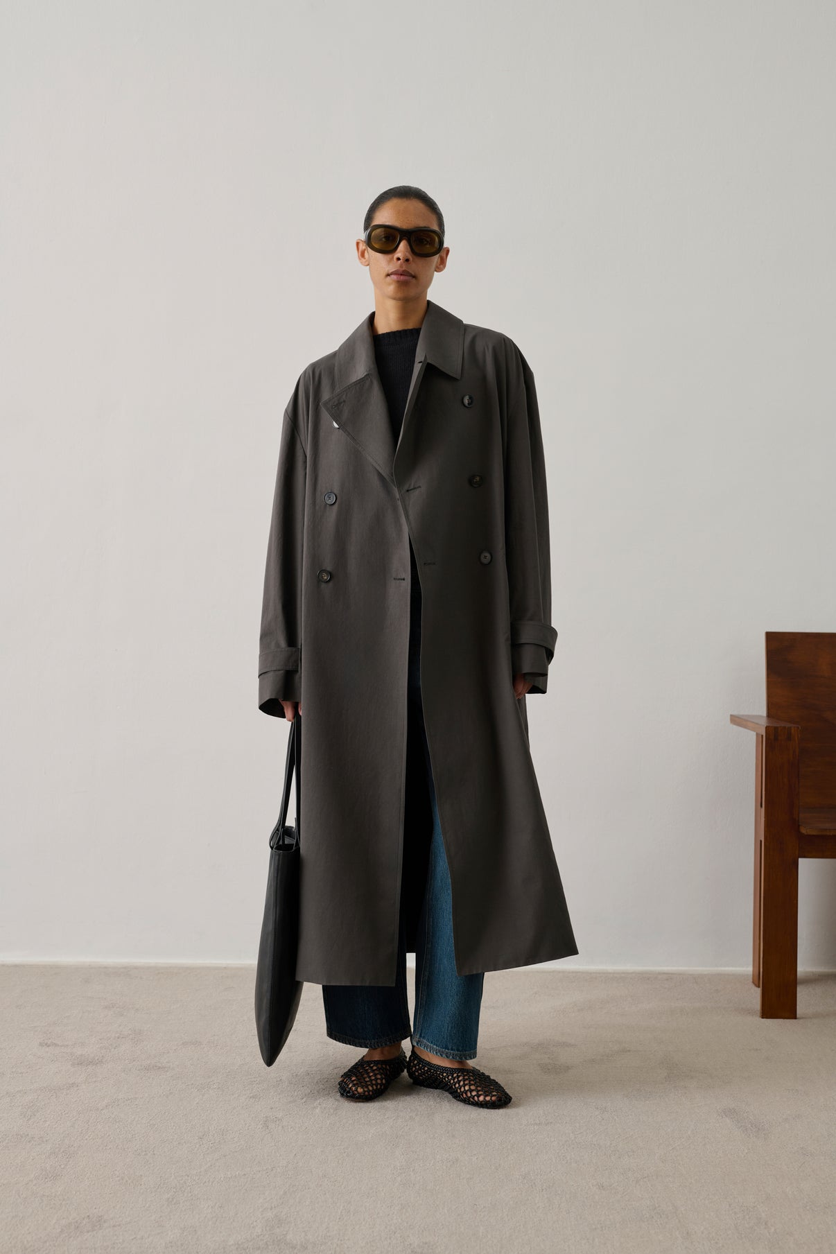 Helio Trench - Dark Anthracite - Cotton - Women vue 1