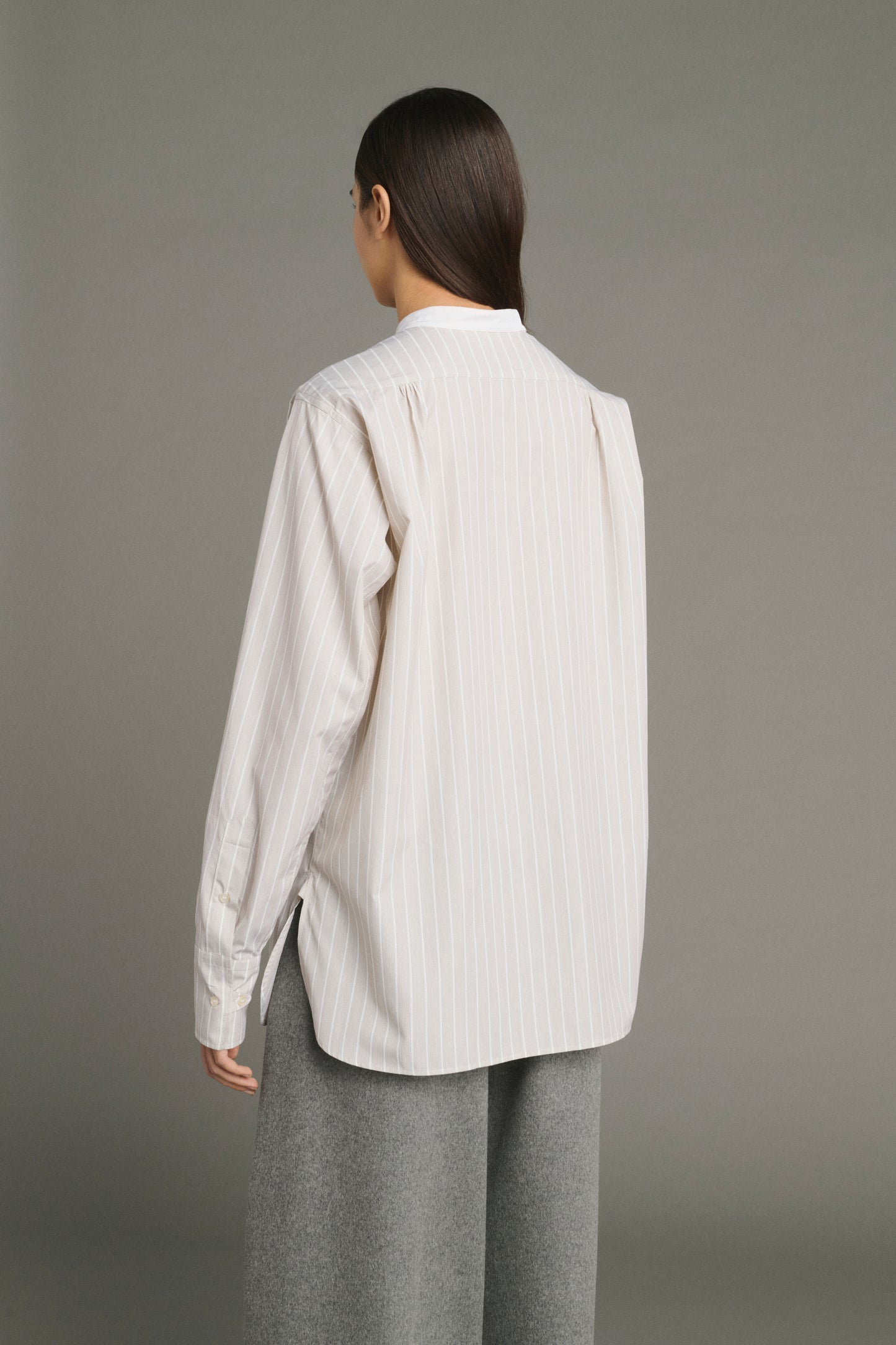 Lucile shirt - Hazelnut/Ecru - Cotton - Women
