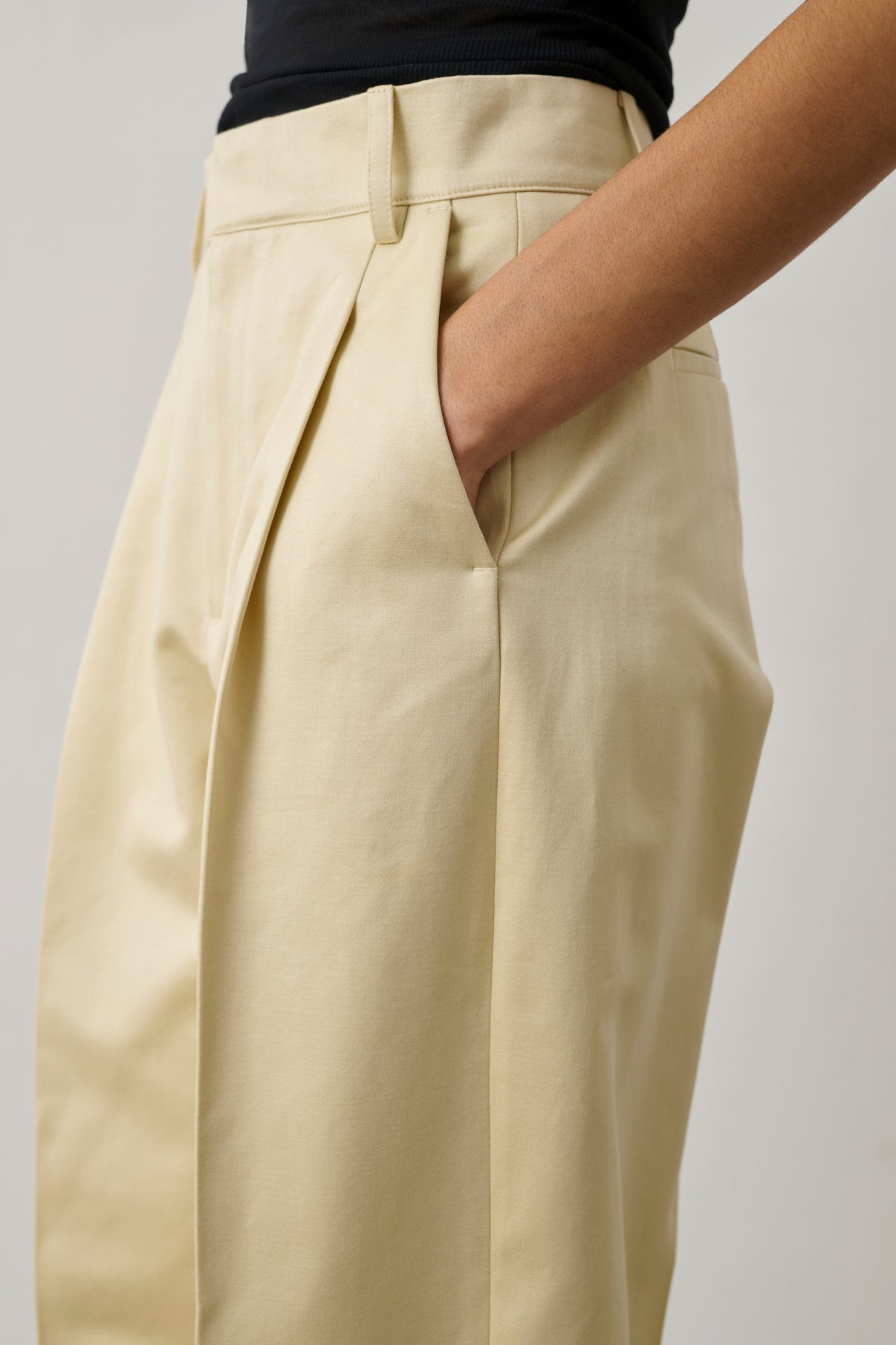 Pantalon Graham - Crème - Coton - Femme vue 4