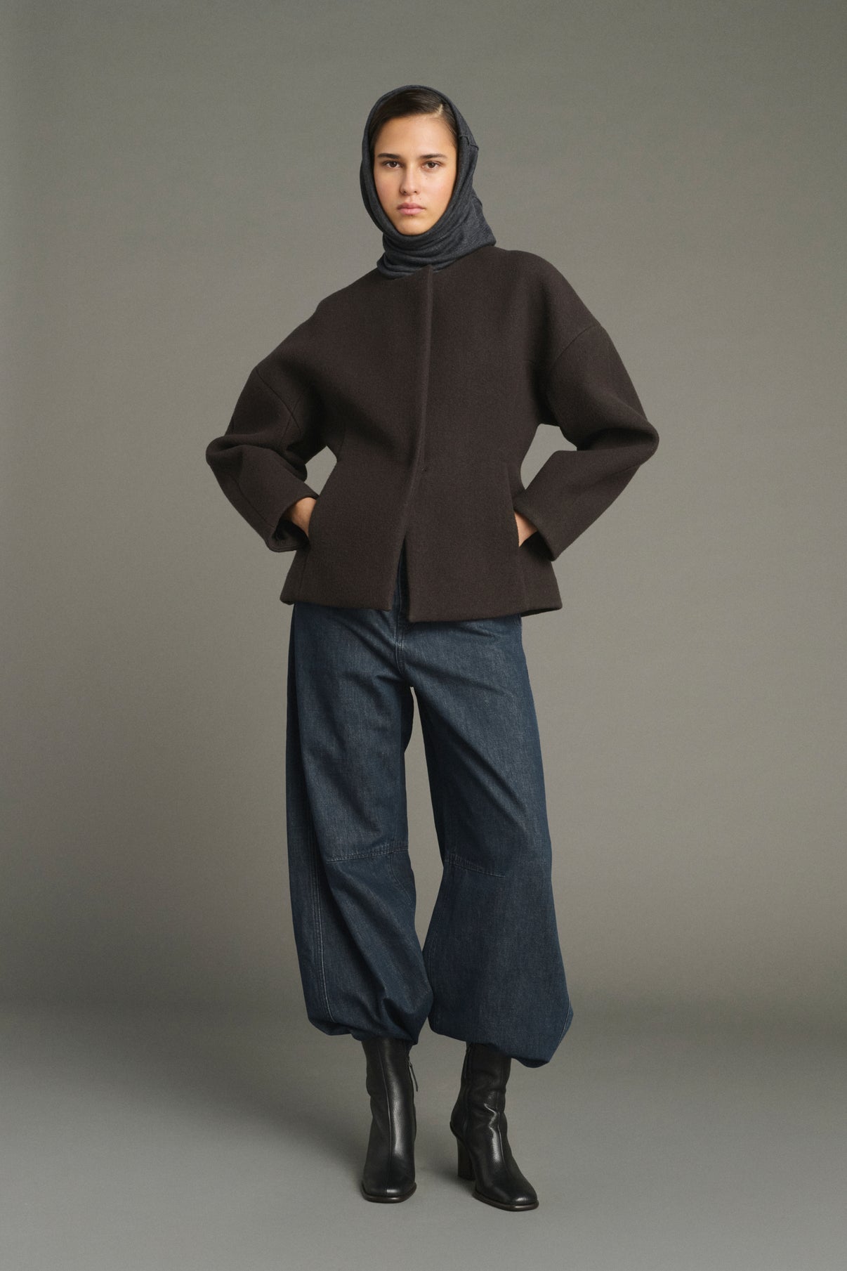 Jacket France - Ebony Green - Cotton - Women vue 1