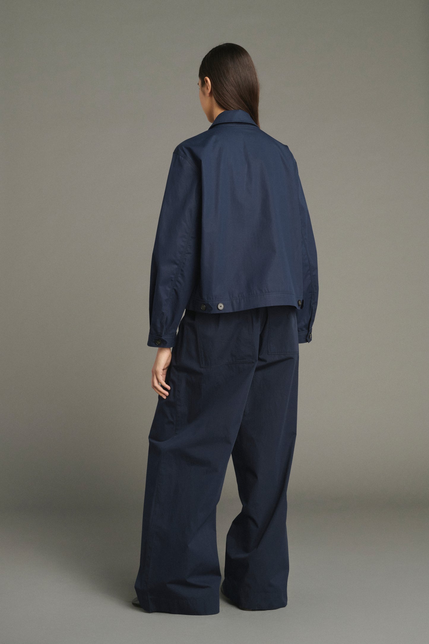 Hugues Trousers - Navy - Cotton - Women