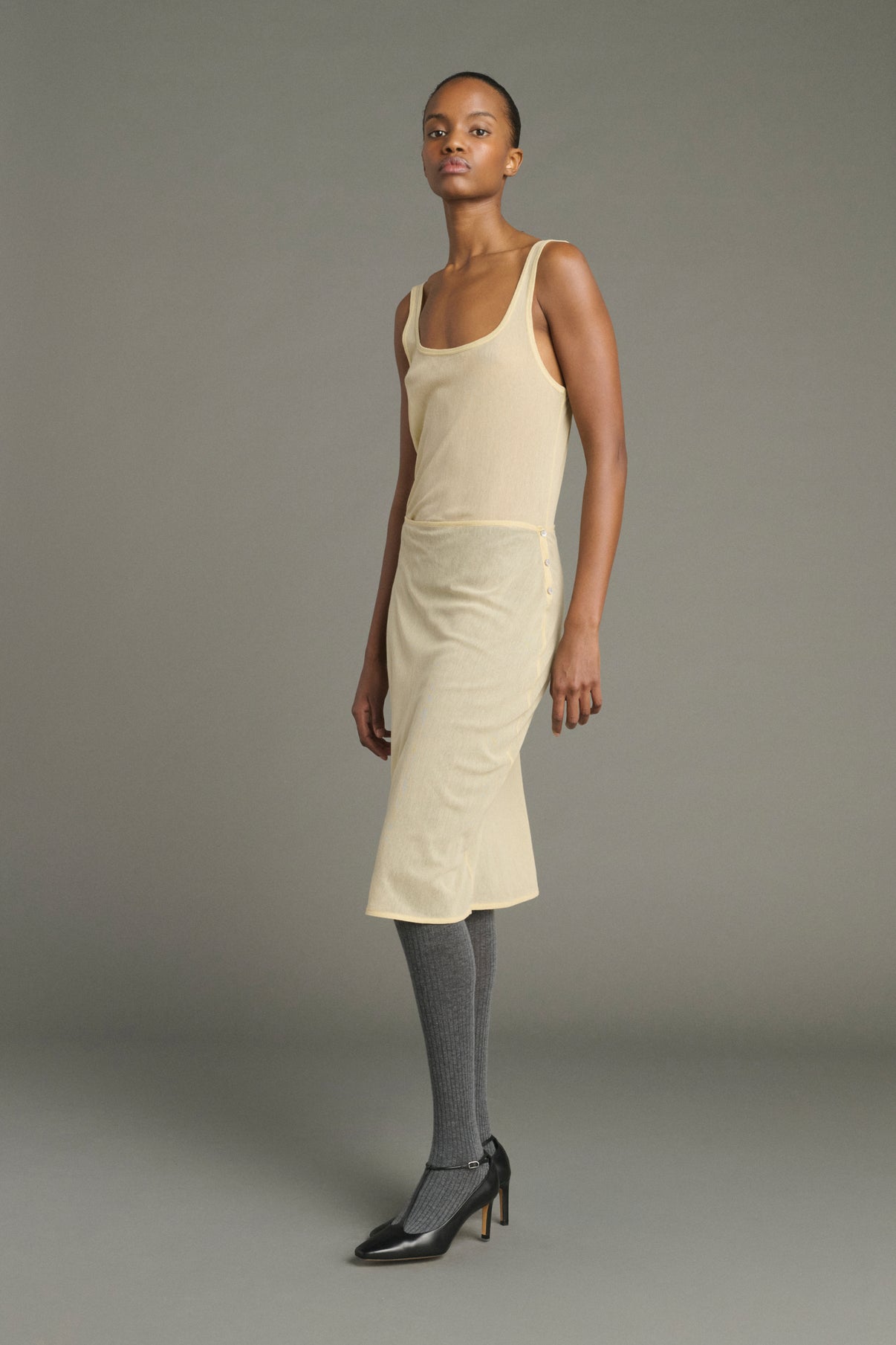 Janett skirt - Butter - Cotton - Women vue 5