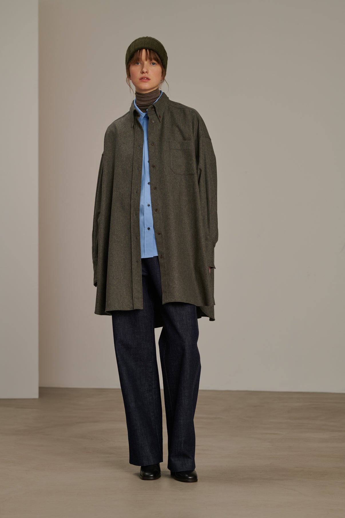 Robe Candide - Gris Clair - Laine - Femme vue 4