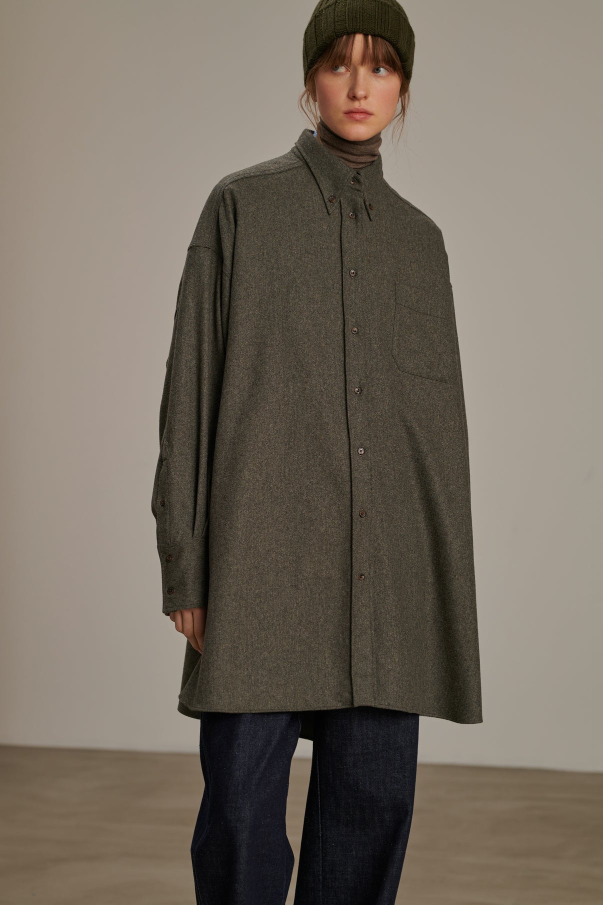 Robe Candide - Gris Clair - Laine - Femme vue 3