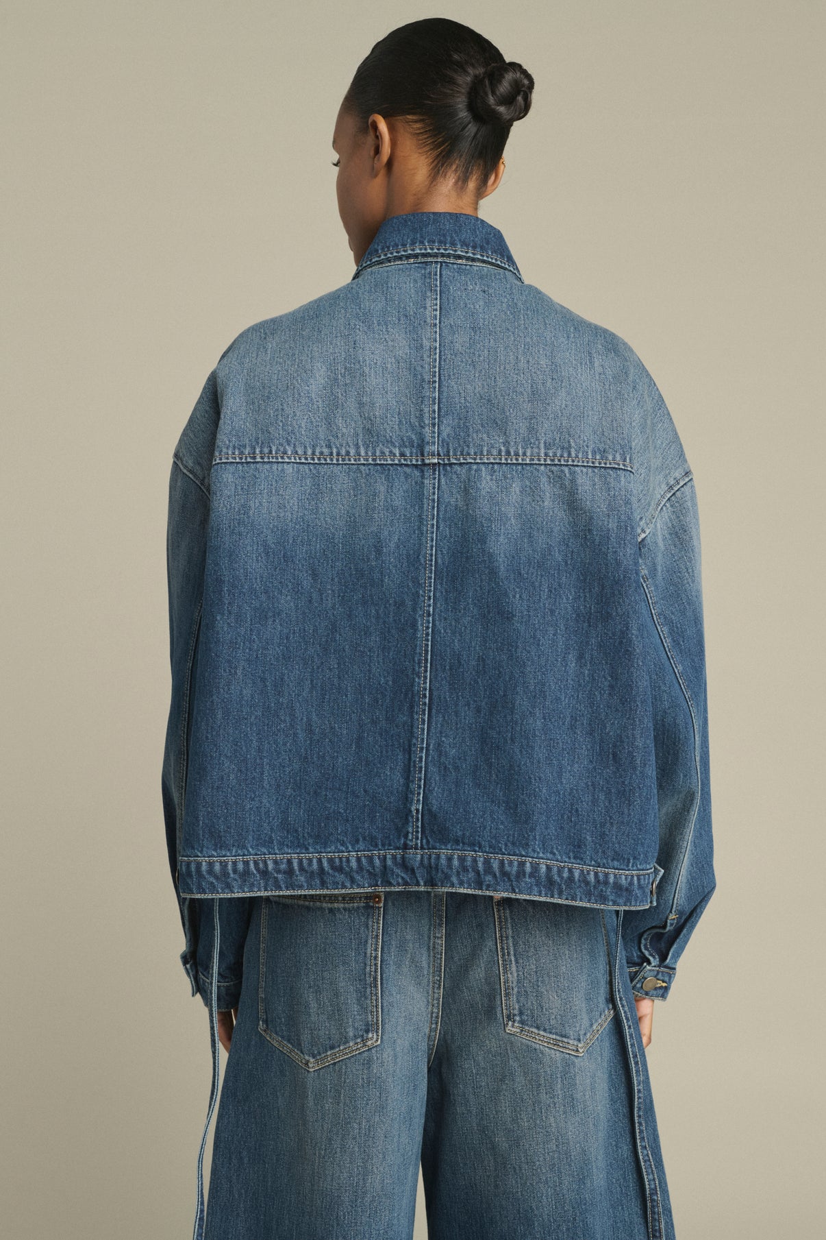 Lys Jacket - Washed Blue denim - Cotton - Women vue 2