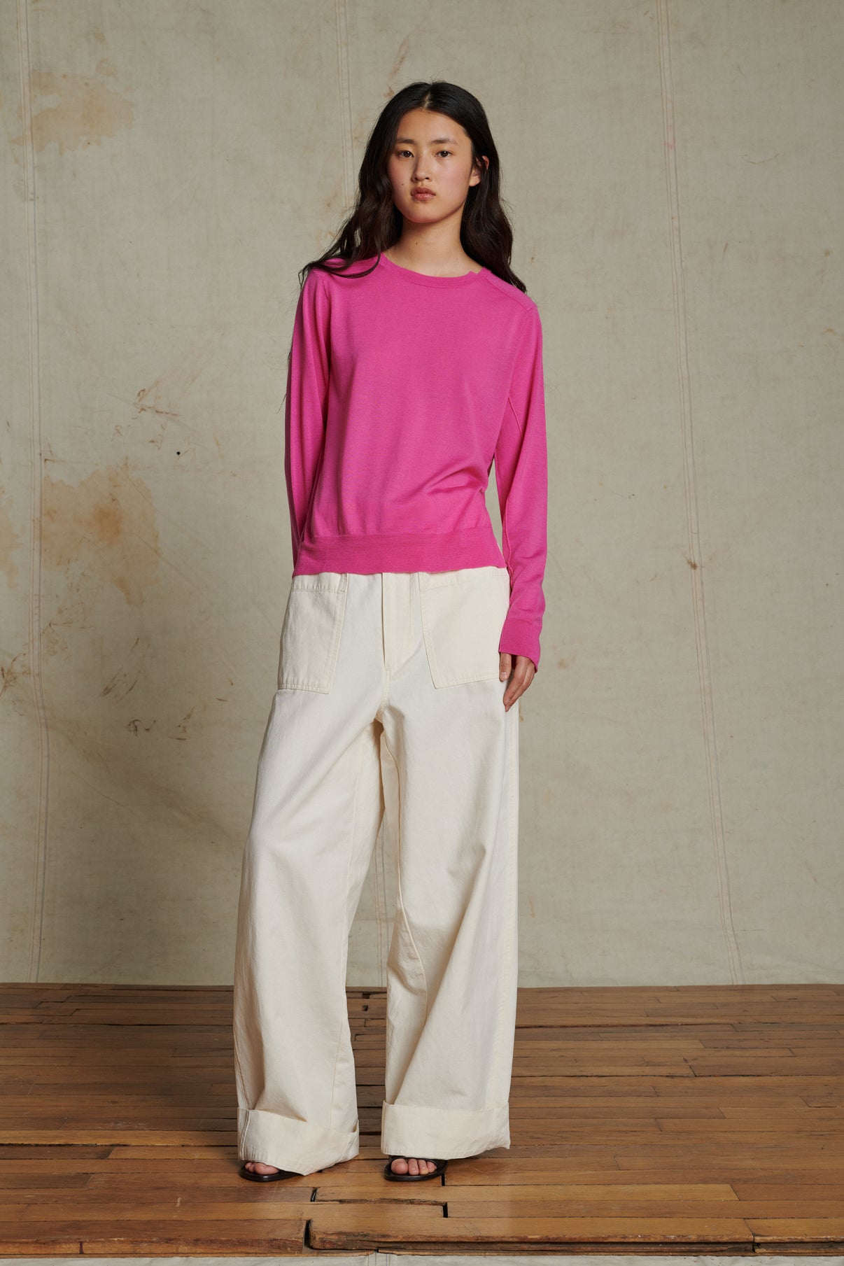 Pull Australie - Rose - Laine - Femme vue 5