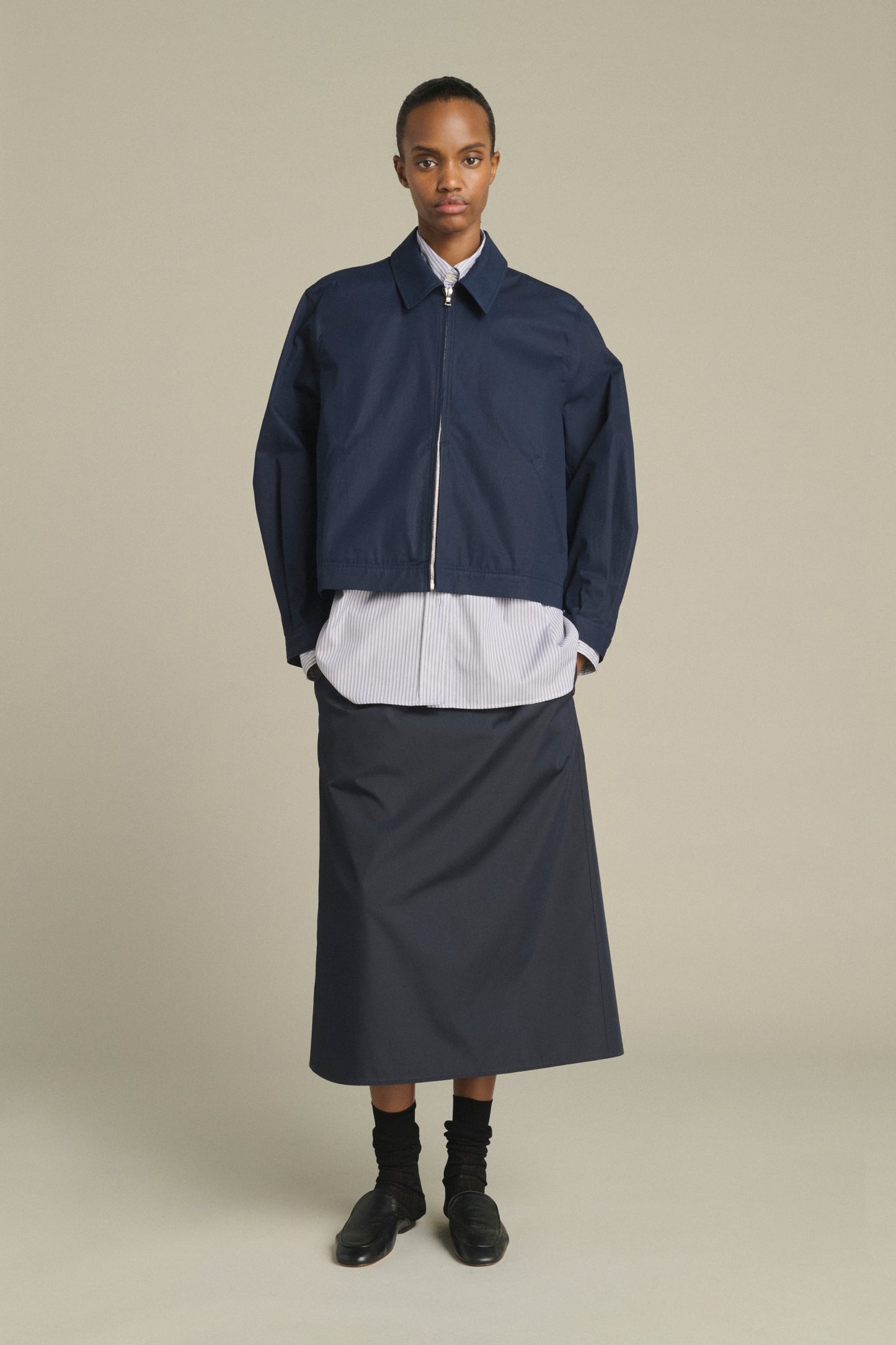 Jared Jacket - Navy - Cotton - Women