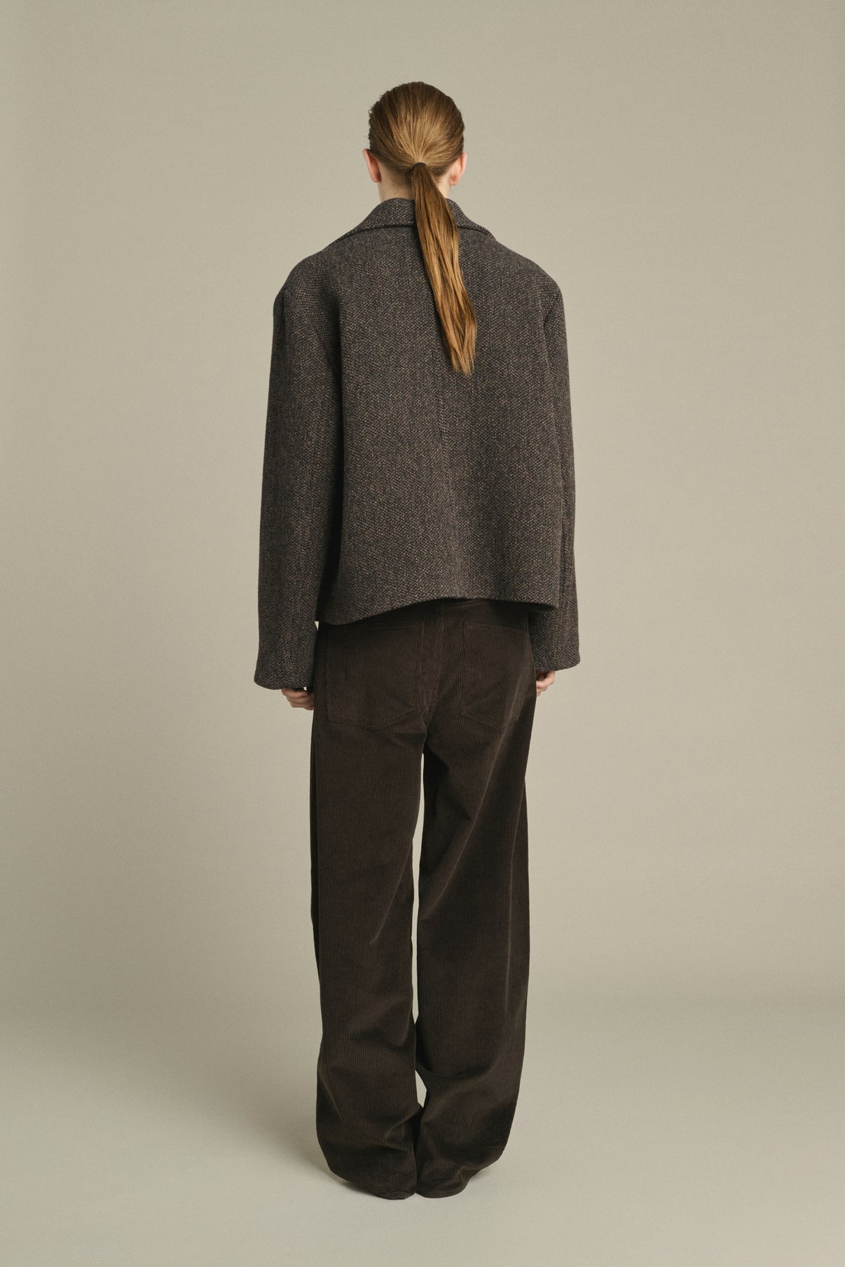 Joseph coat - Brown/Black - Wool - Women vue 2
