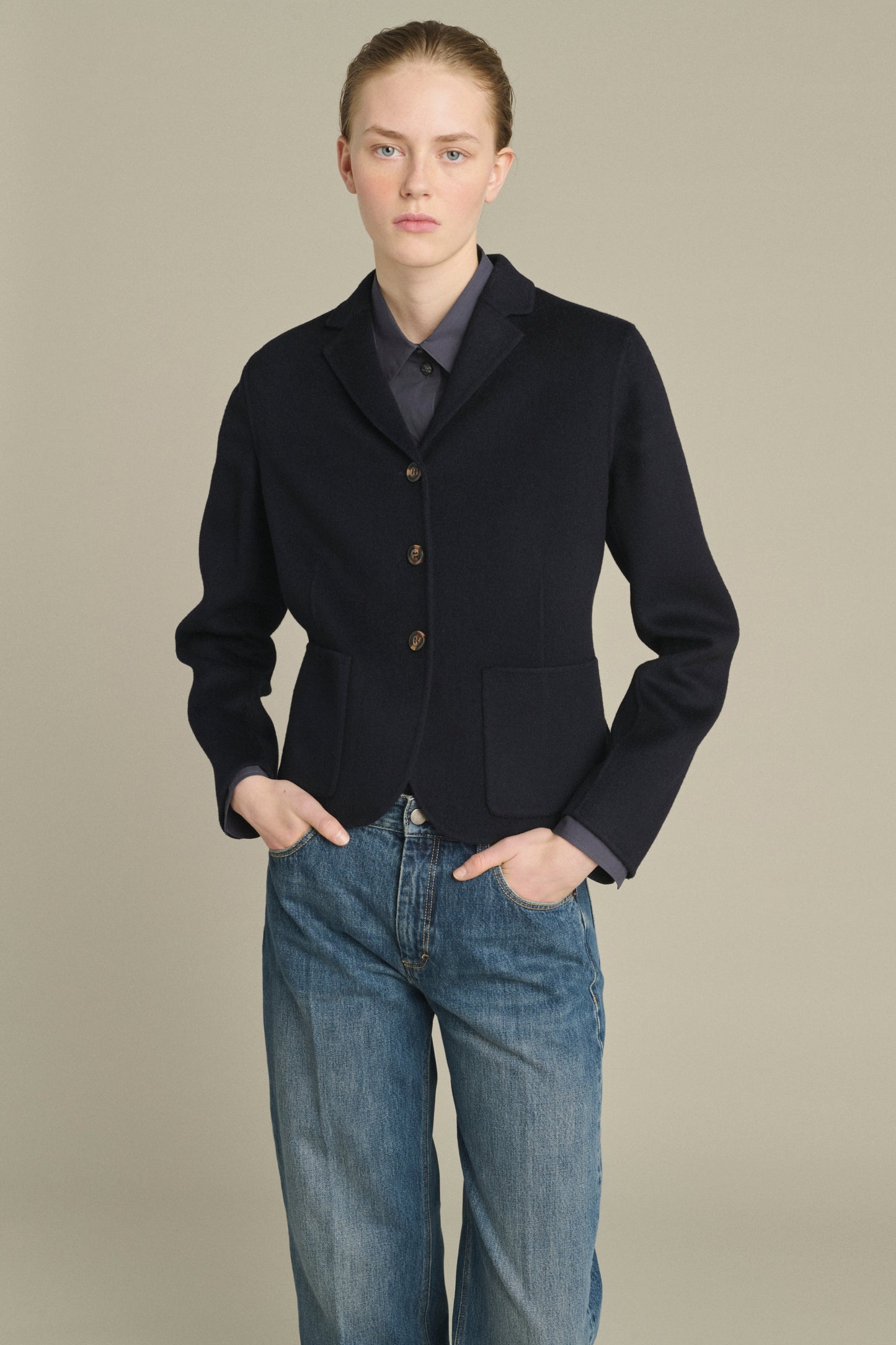 Hespera Jacket - Deep Navy - Wool - Women