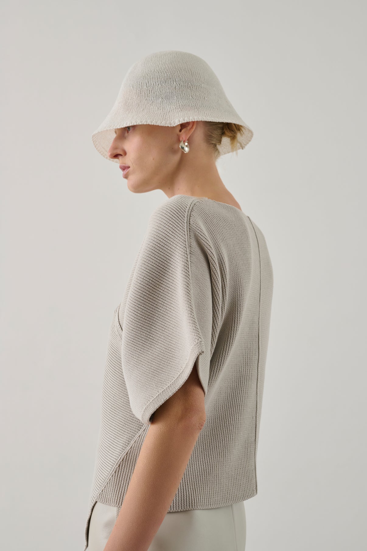 Pull Essaouira - Gris Pâle - Coton - Femme vue 4