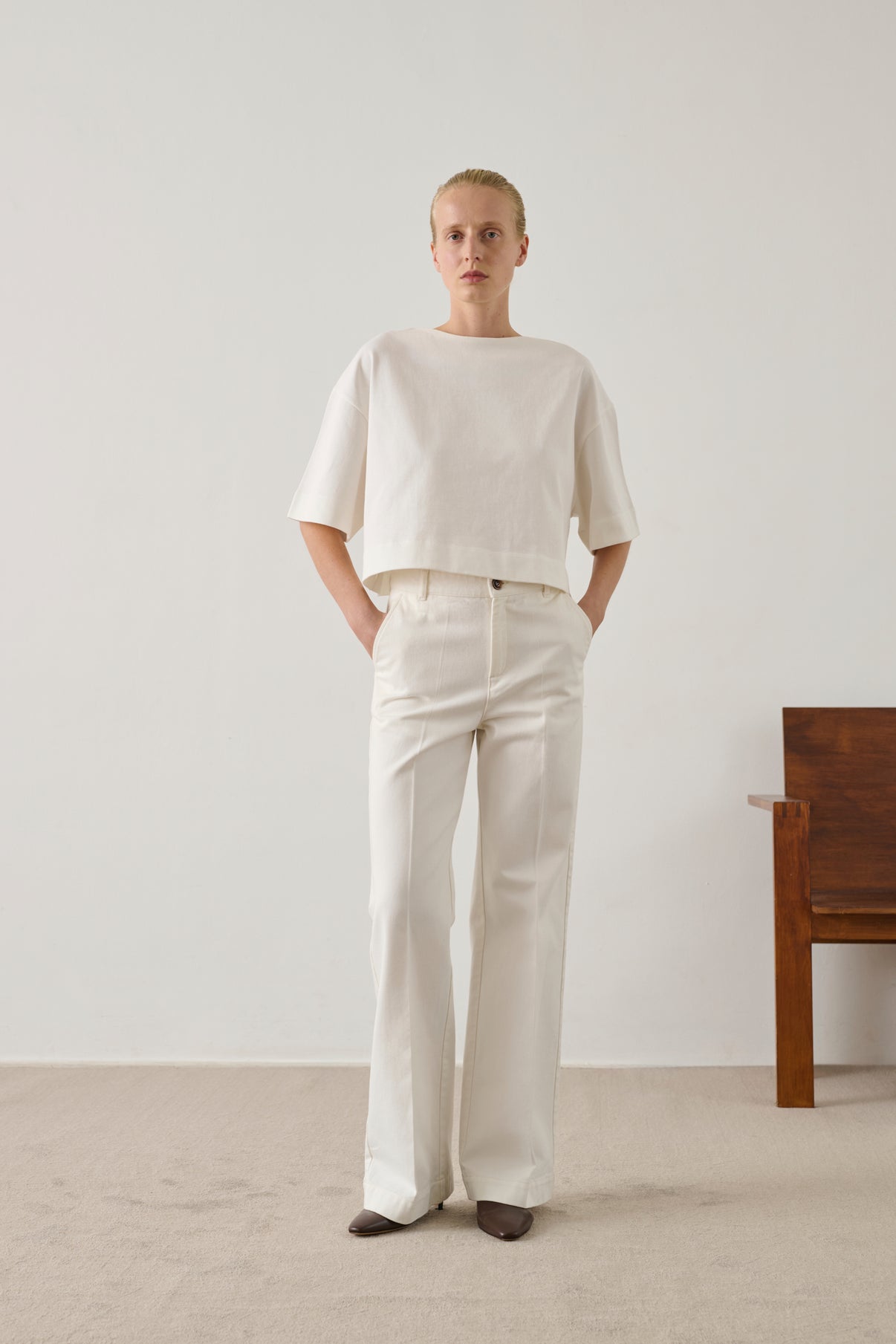 Davina t-shirt - Off White - Cotton - Women vue 1