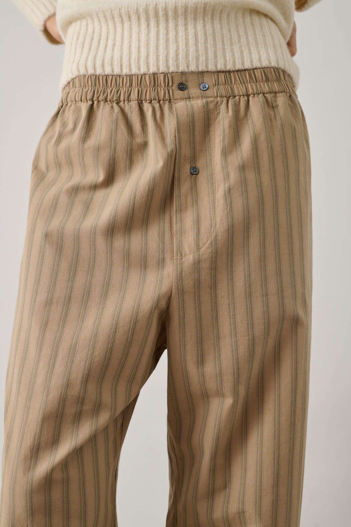 Pantalon Harlan - Beige Vert - Coton - Femme vue 5