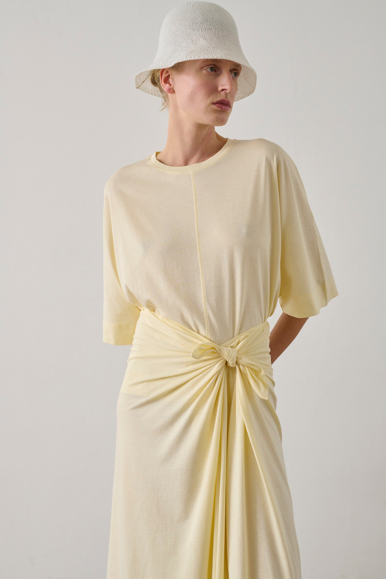 Helsinki t-shirt - Pale Yellow - Cotton - Women