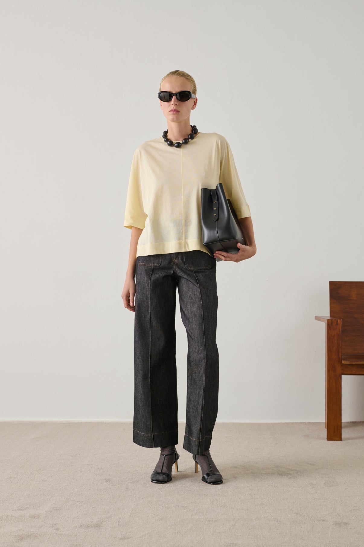Helsinki t-shirt - Pale Yellow - Cotton - Women vue 2