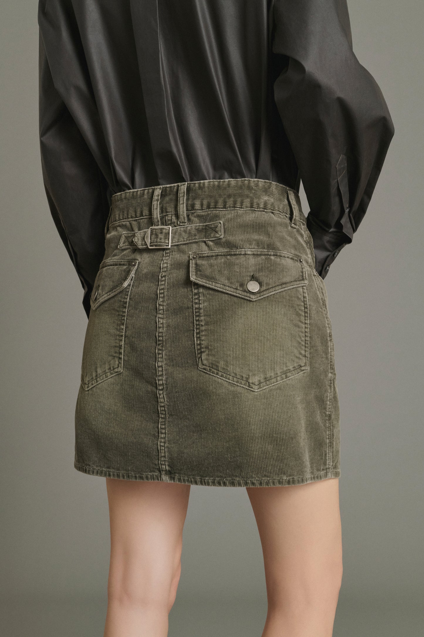 Lacy Skirt - Grey - Cotton - Women