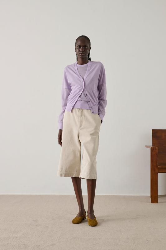 Cardigan Etretat - Parme - Coton - Femme