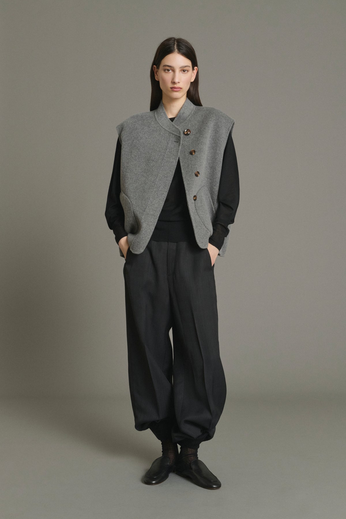Adeline jacket - Light Grey - Wool - Women