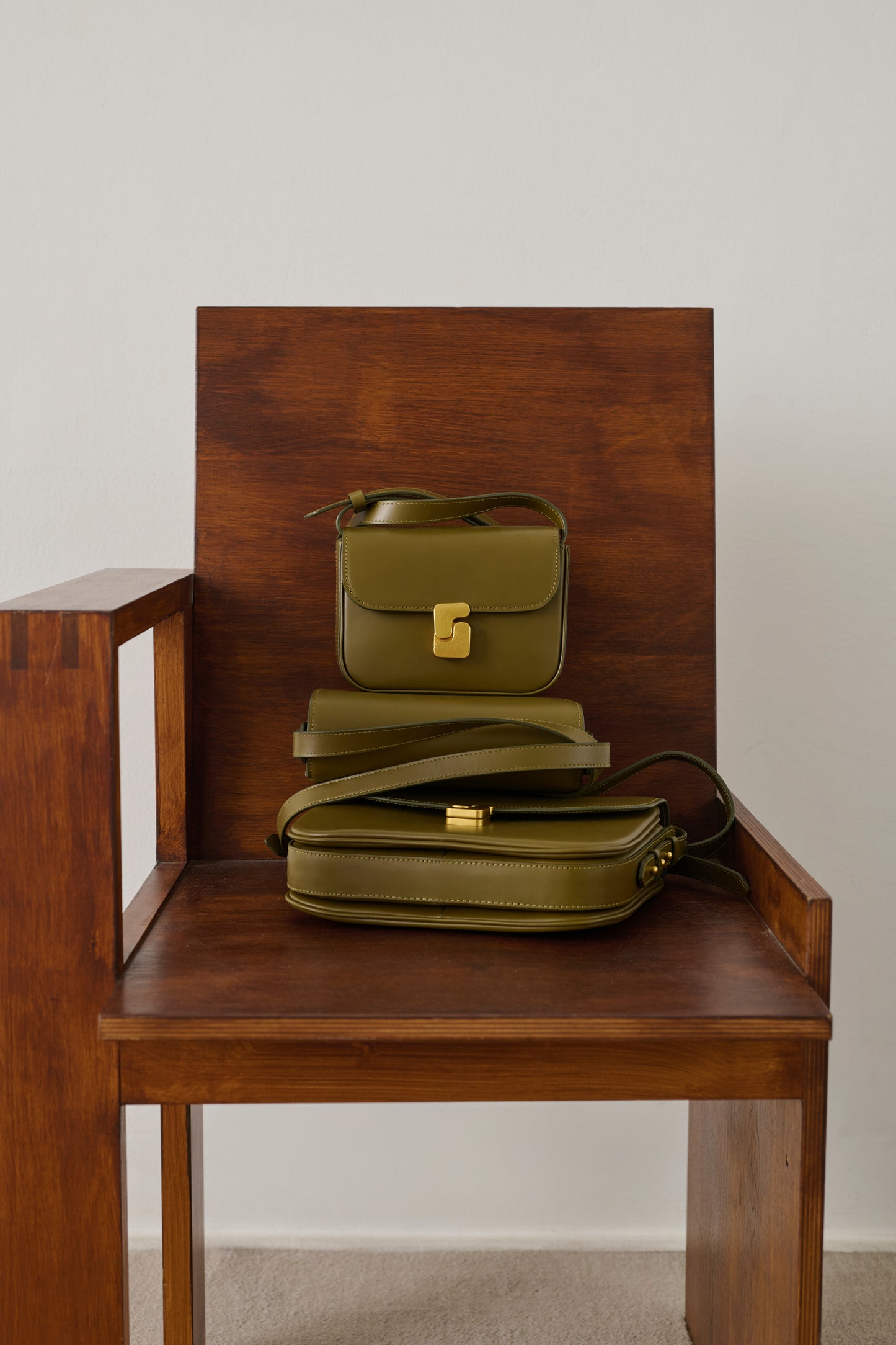 Bag Bell Very Mini - Khaki Gold - Leather - Women