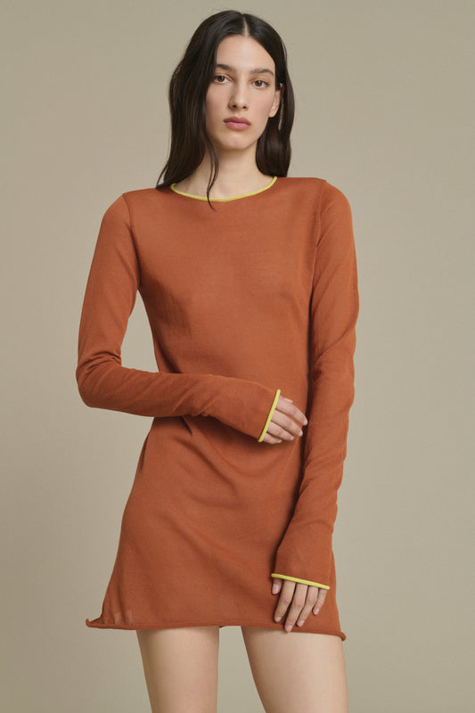 Robe Irene mini caramel en maille Soeur & TL180 - Soeur