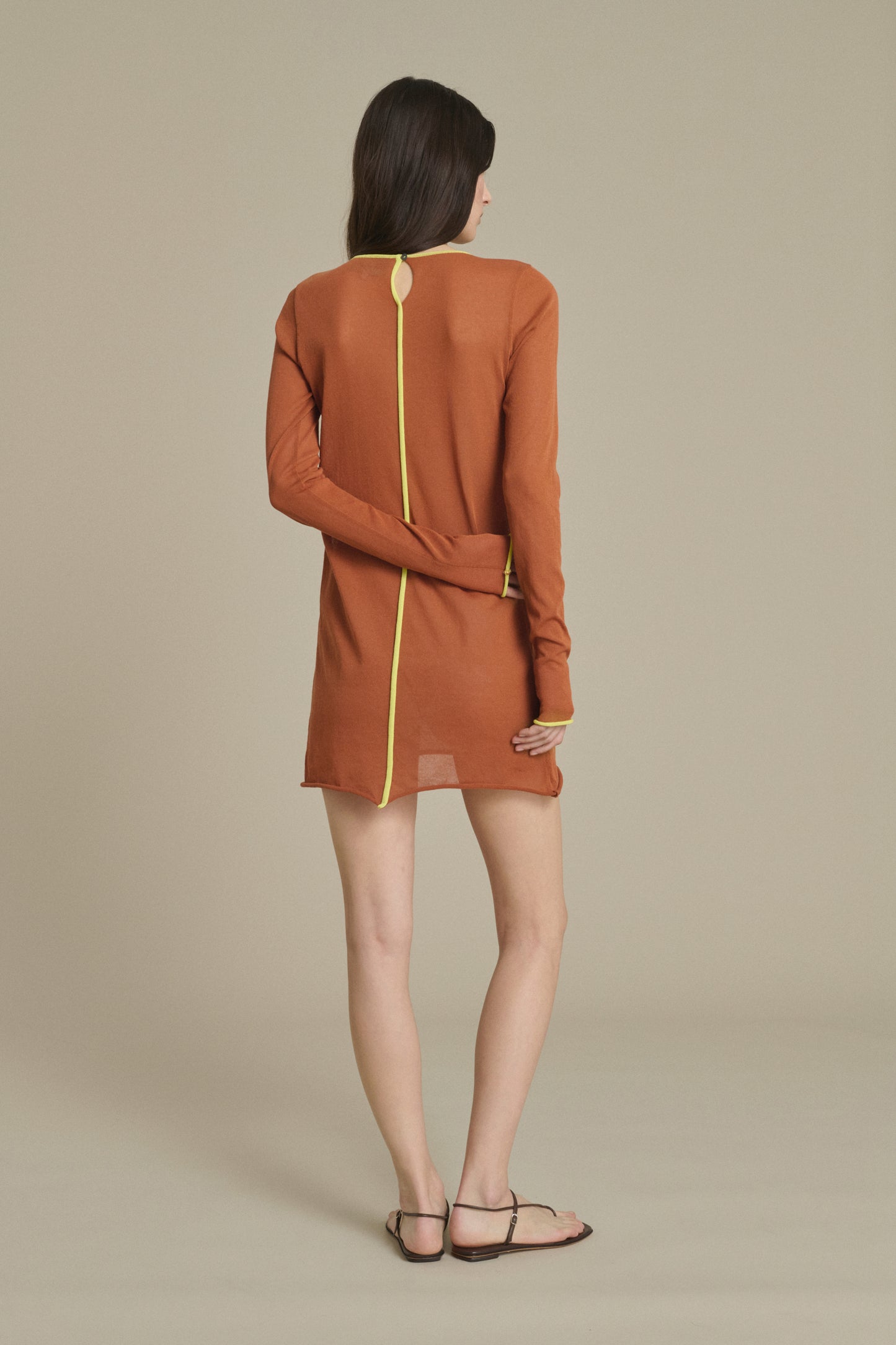 Irene Mini dress in caramel knit Soeur & TL180 - Soeur