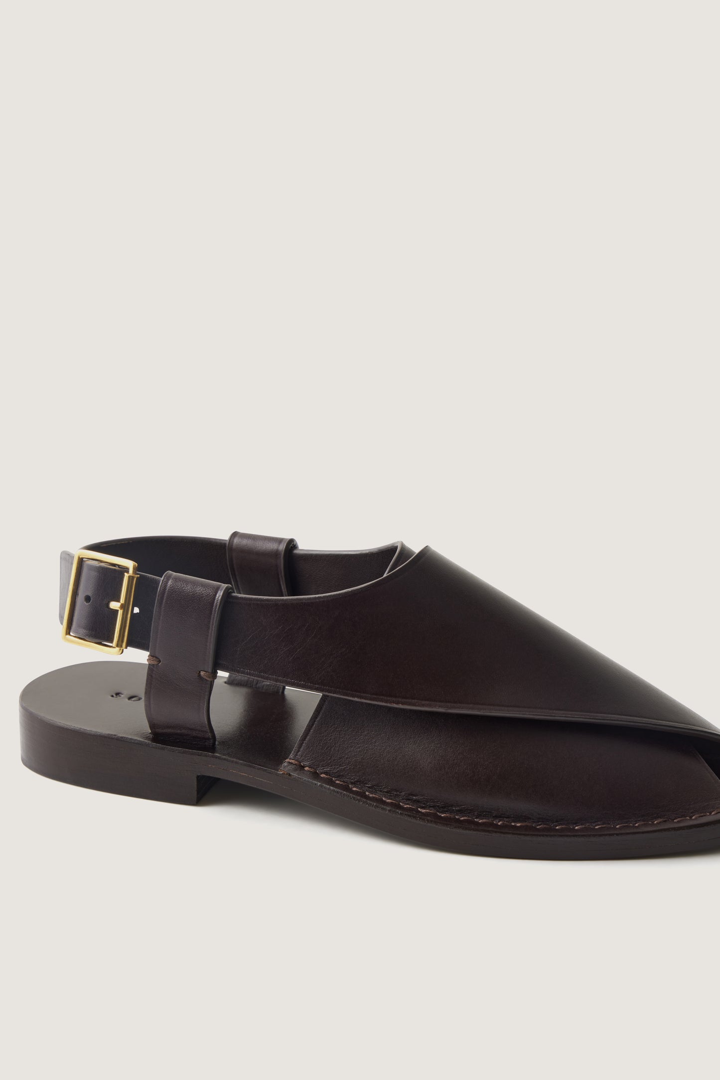 Sandales Andra - Marron Foncé - Cuir - Femme