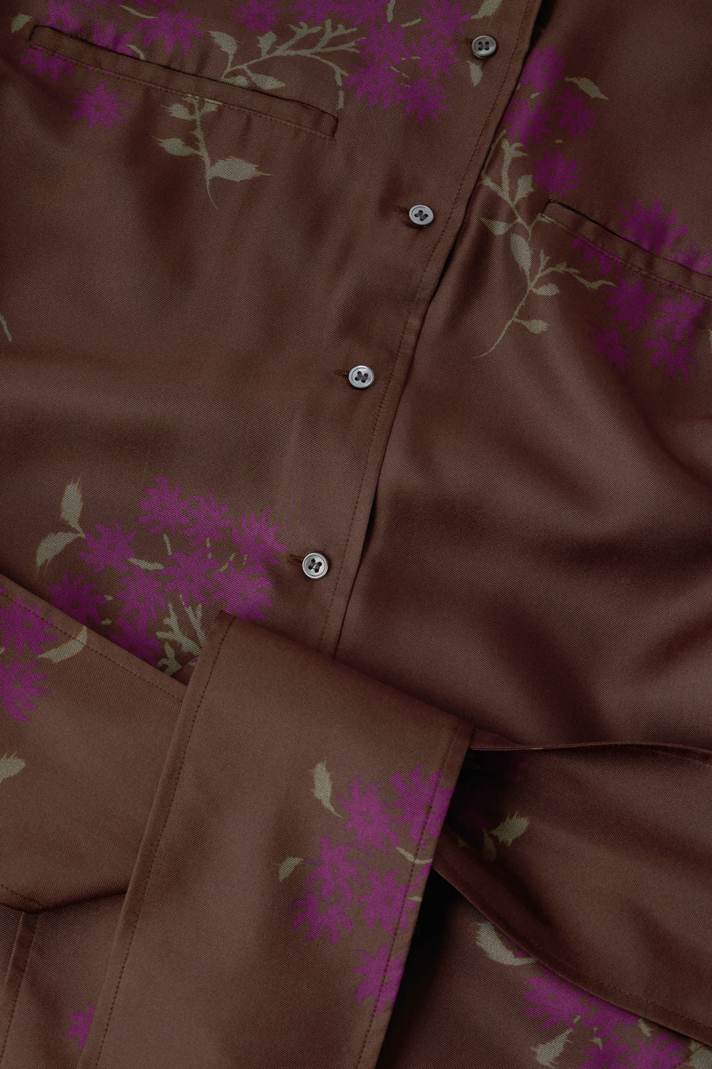 Robe Witty - Marron/Violet - Soie - Femme vue 6