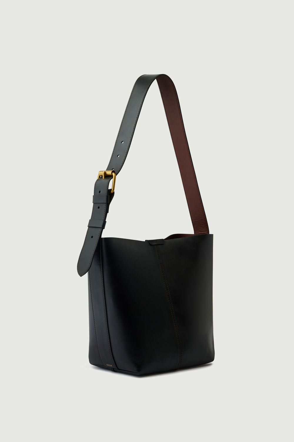 Sac Saudade Mini - Noir/Cognac - Cuir - Femme vue 2