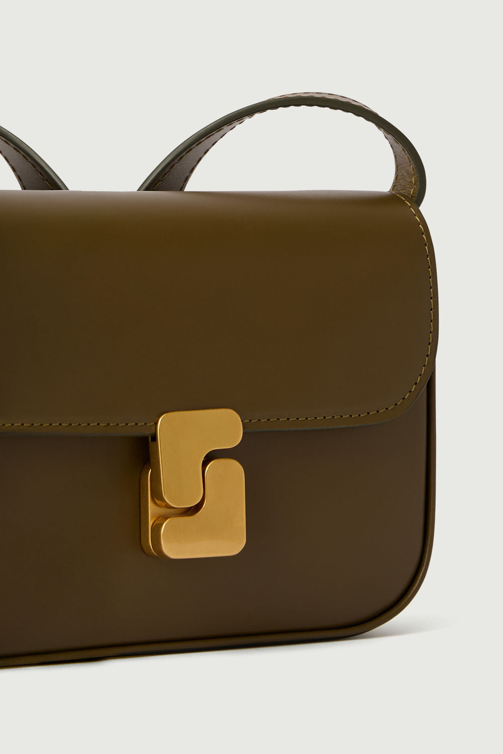 Bell Very Mini bag - Golden Khaki - Leather - Women vue 4