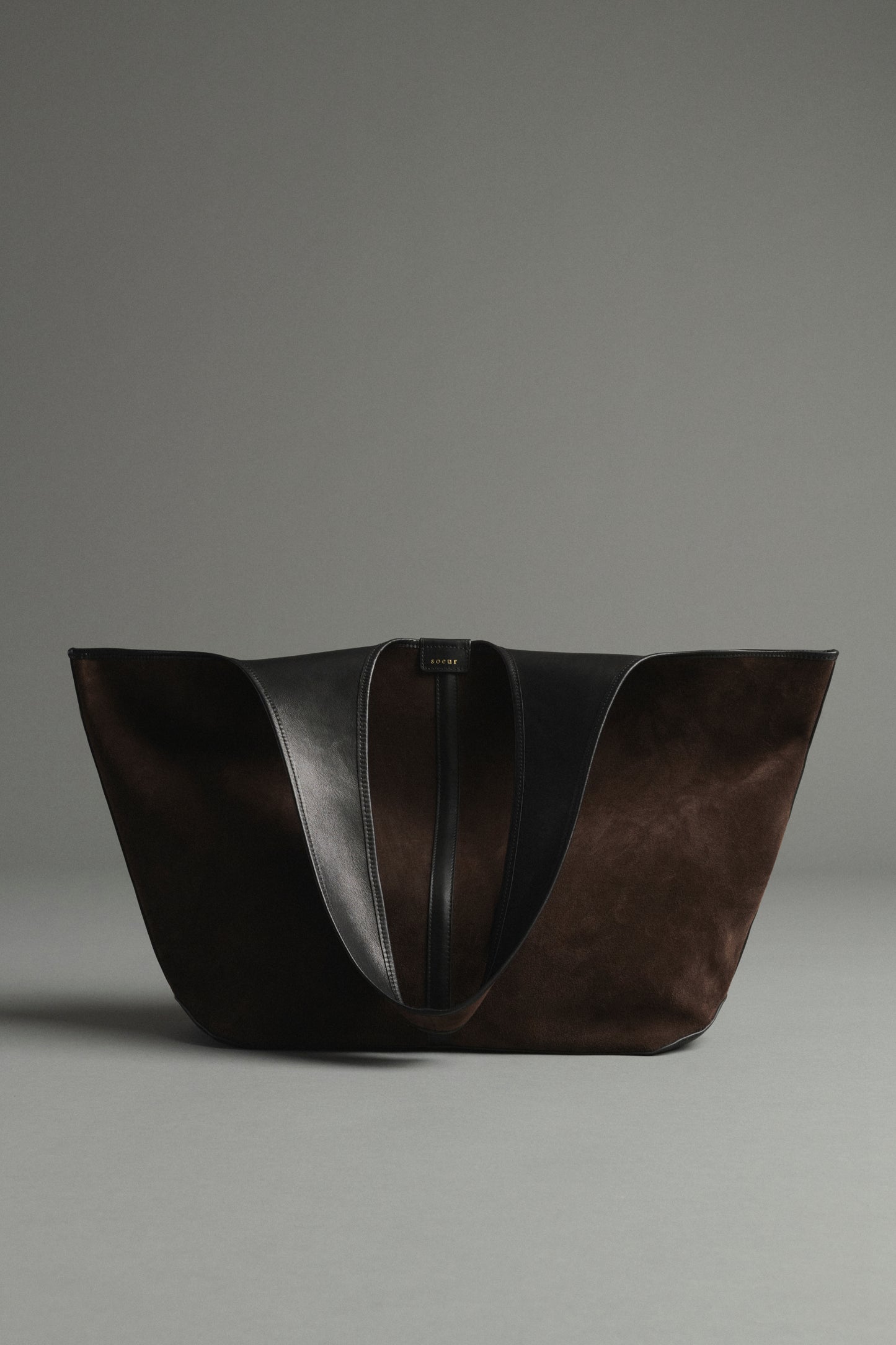 Douce Tote Bag - Dark Brown - Leather - Women